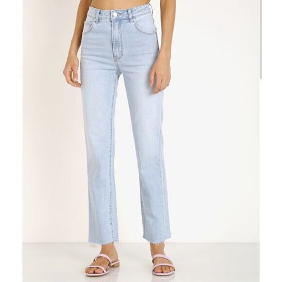 ROLLA'S Denim - ROLLA'S Womens Comfort Sky Blue Original High Rise Straight Jeans 27